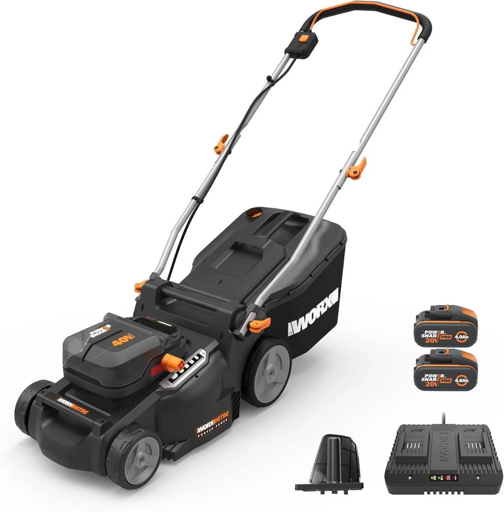 WORX Nitro 40V 16" Cordless Lawn Mowers w/Brushless Motor 2.0 & Intellicut