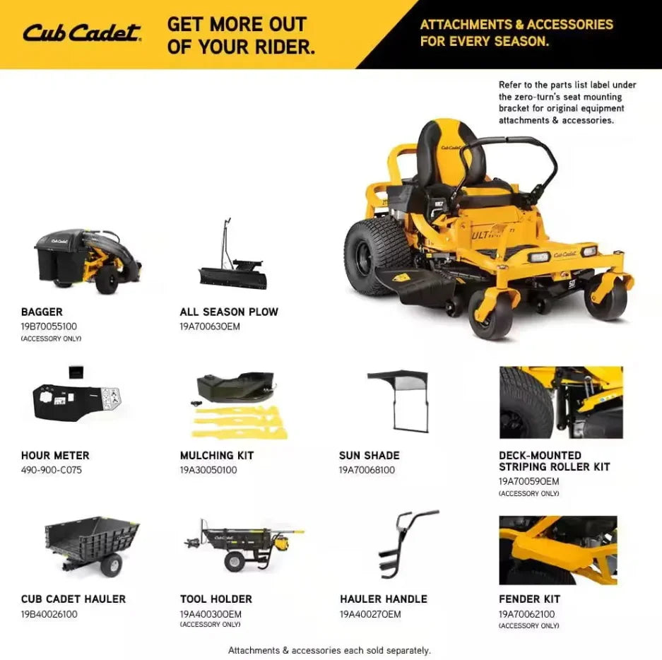 Cub Cadet Ultima ZT1 50" Zero-Turn Riding Lawn Mower – Power, Precision & Comforts