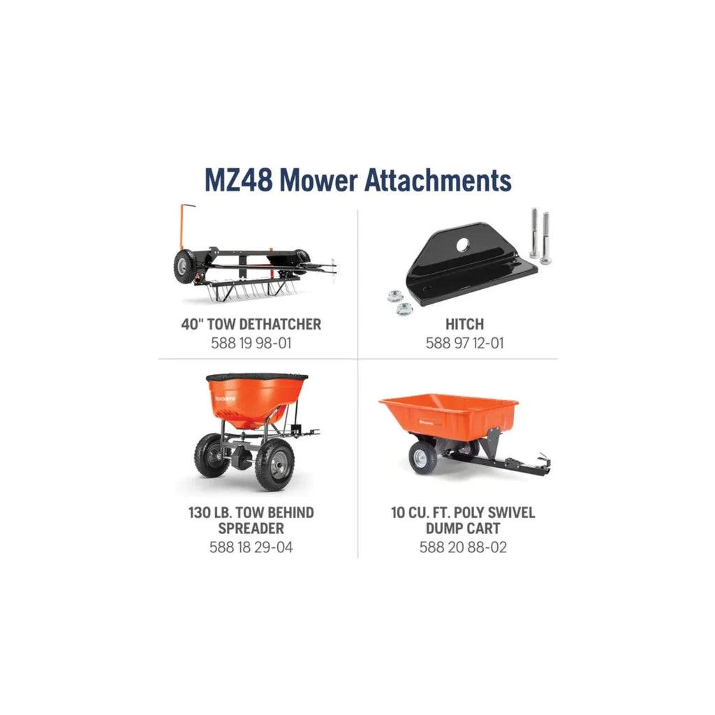 Husqvarna MZ48 Zero-Turn Mowers 23 HP Kawasaki 48" Clears Cut ZT3100 (M-ZT Seat)