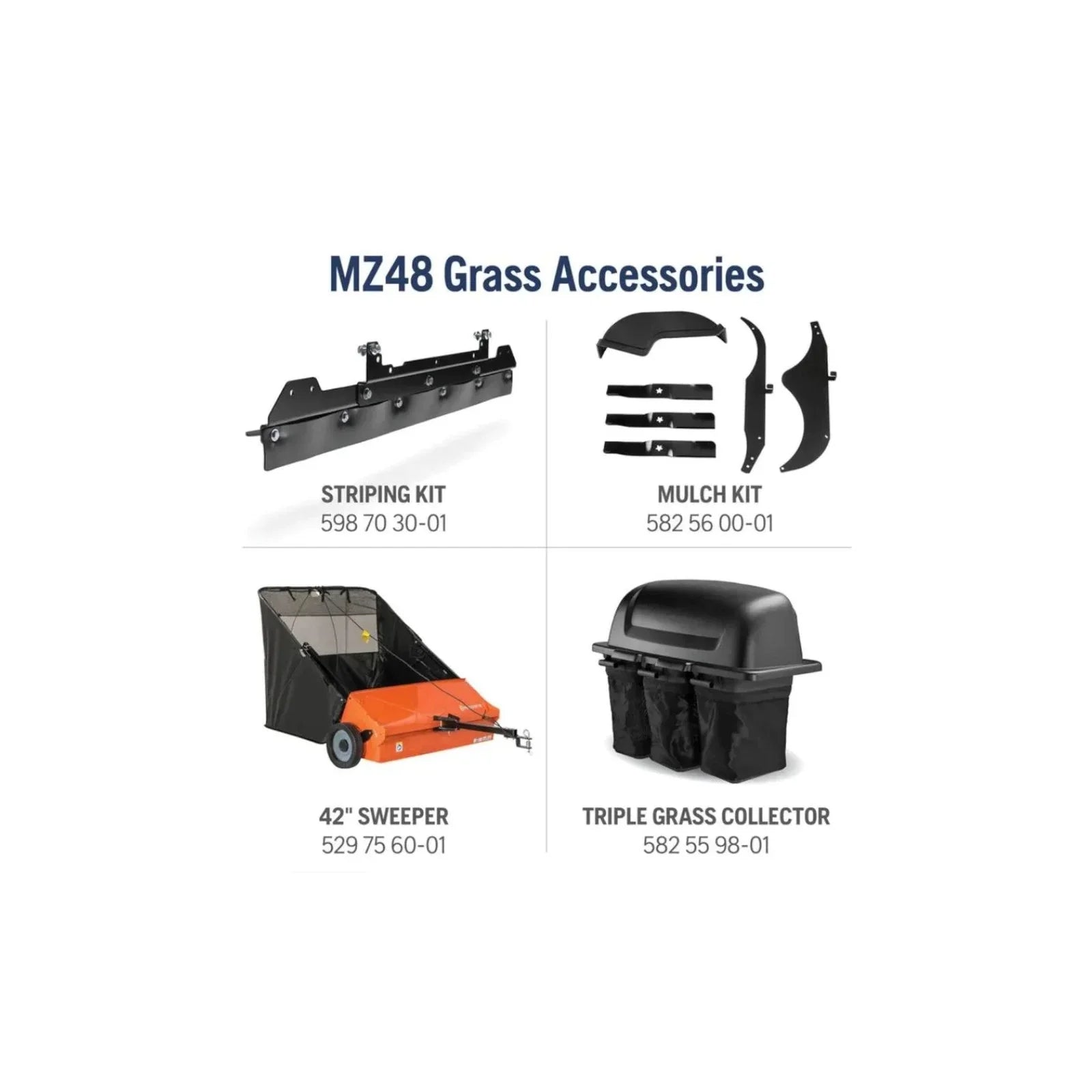 Husqvarna MZ48 Zero-Turn Mowers 23 HP Kawasaki 48" Clears Cut ZT3100 (M-ZT Seat)