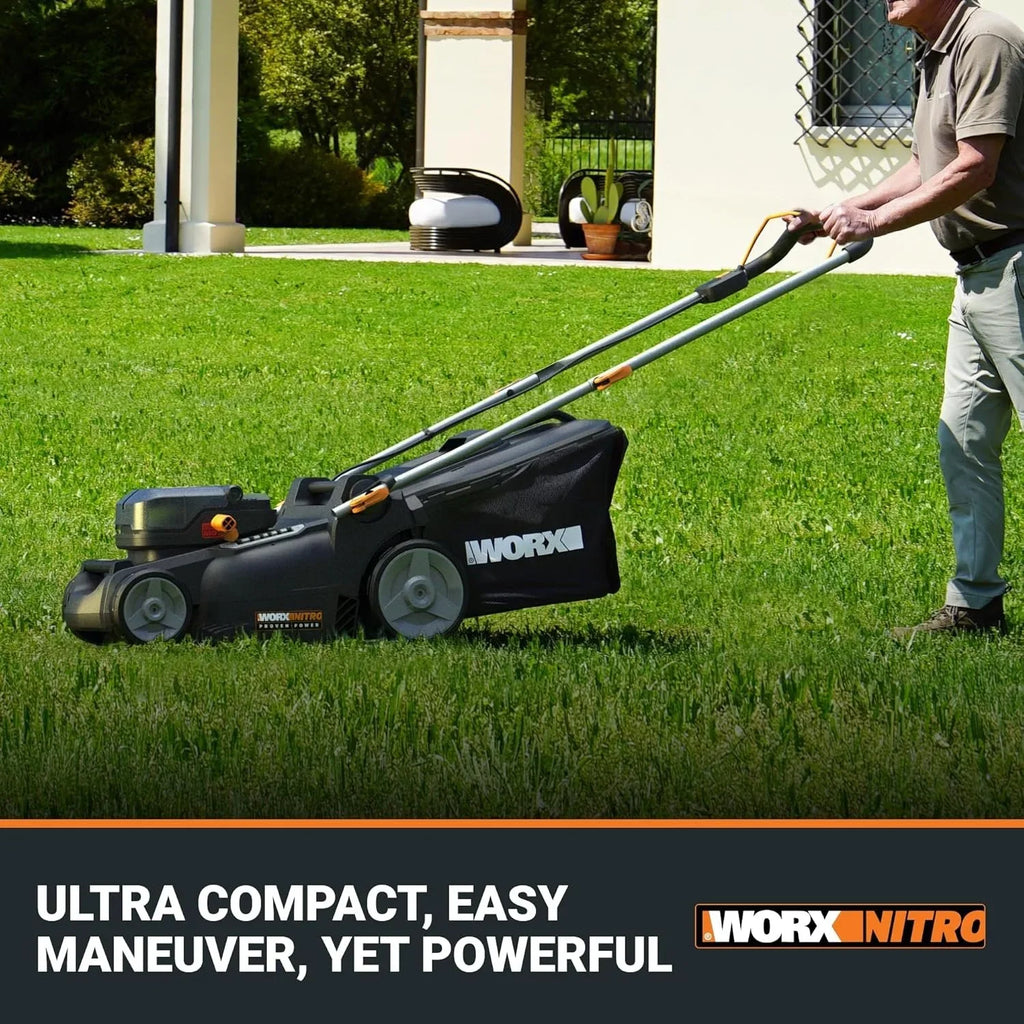 WORX Nitro 40V 16" Cordless Lawn Mowers w/Brushless Motor 2.0 & Intellicut