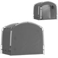 Bike Storage Shed Tent, Portable And Waterproof With 210D Oxford Fabric And Carry Bag For 3 - 4 Bicycles, Dark Gray - Decindoor